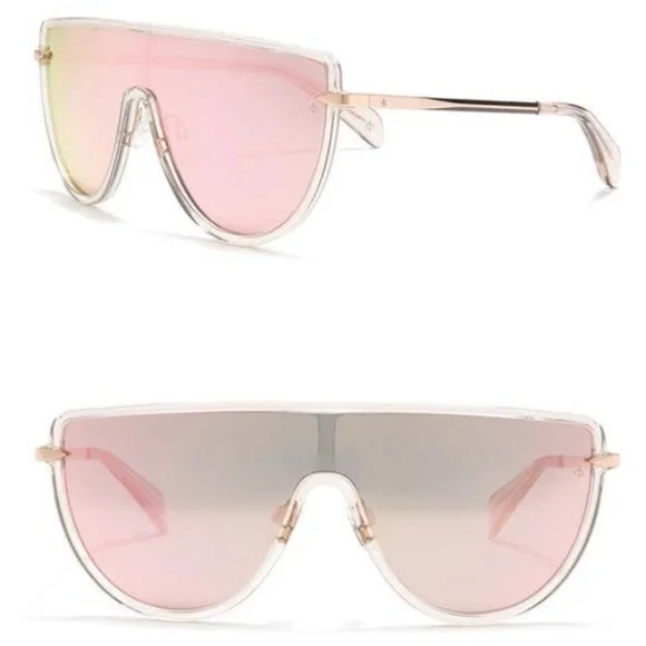 Rag & Bone Pink Shield Sunglasses - Picture 5 of 16